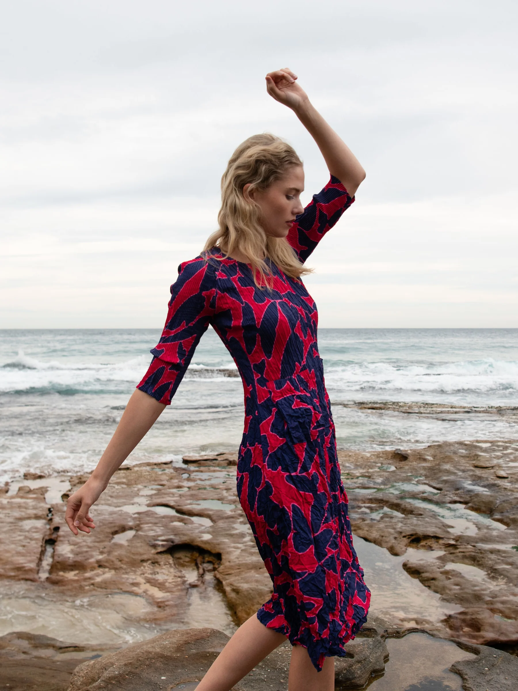 3/4 Sleeve Smash Dress - Prints - Image 16