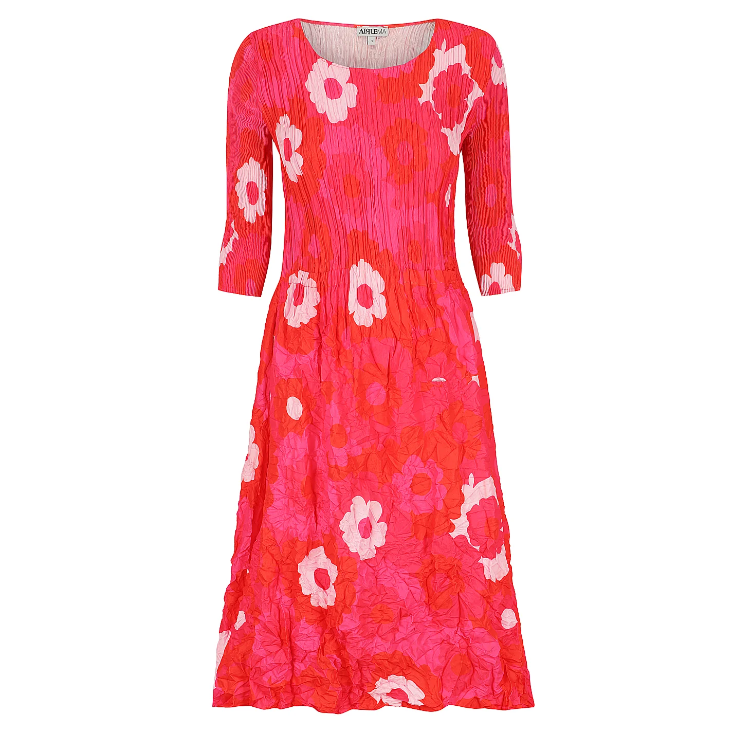 3/4 Sleeve Smash Pocket Dress - Prints - Image 14