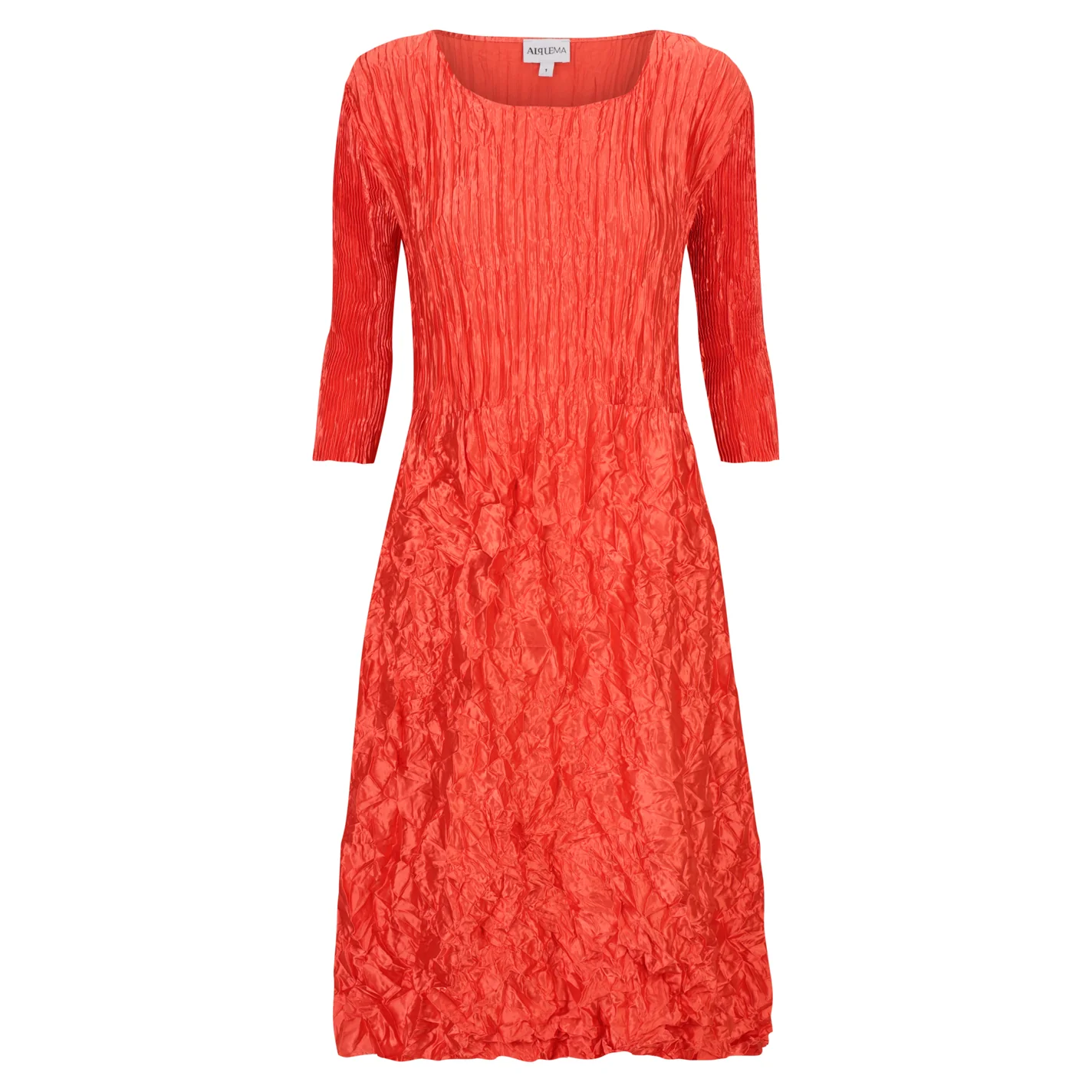 3/4 Sleeve Smash Pocket Dress - Glossy - Image 3